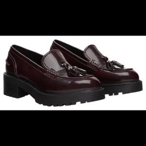 Zara Burgundy Loafers